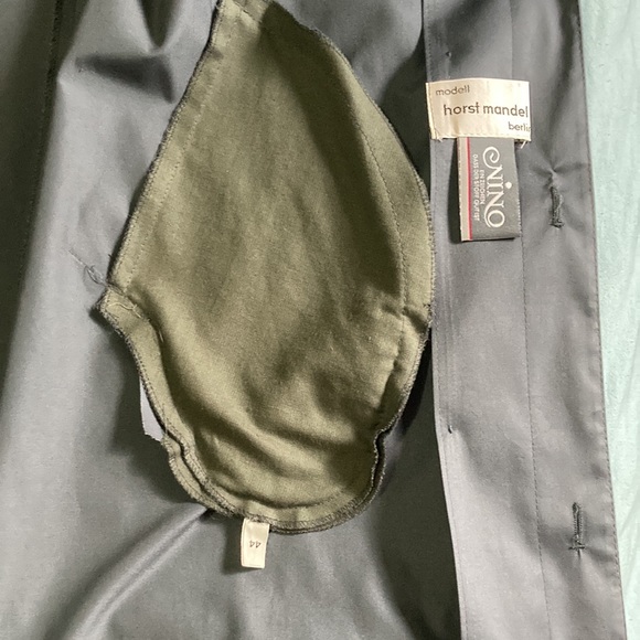 Vintage German Sleeveless blazer trench dress | blue grey colour size 44 - Picture 5 of 6